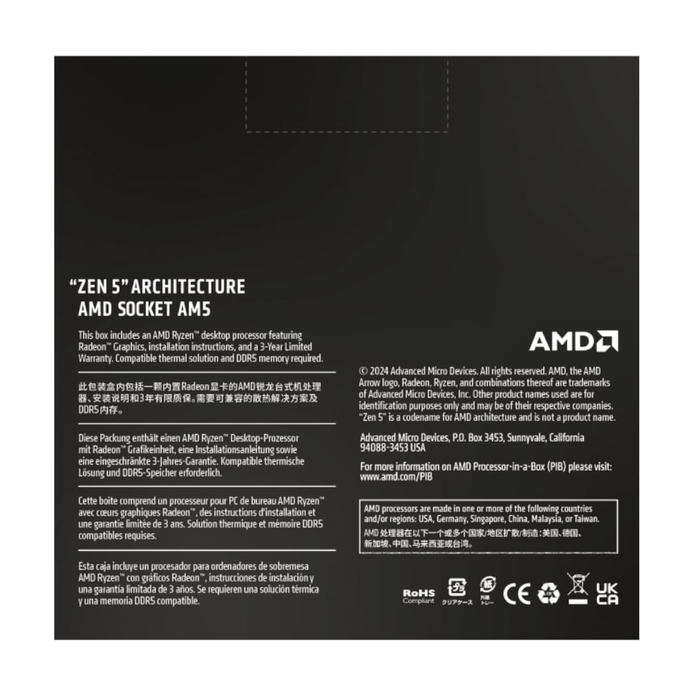 AMD RYZEN 9 9950X 4.3GHz 16-Core AM5 CPU - W/O Fan