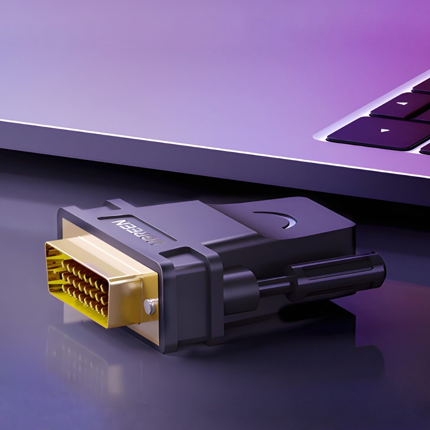 UGREEN 20124-20124 DVI (24+1) Male to HDMI Female Adapter – Black