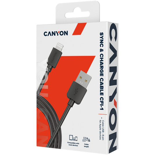 Canyon Lightning Cable CFI-1 5W 1M - Black