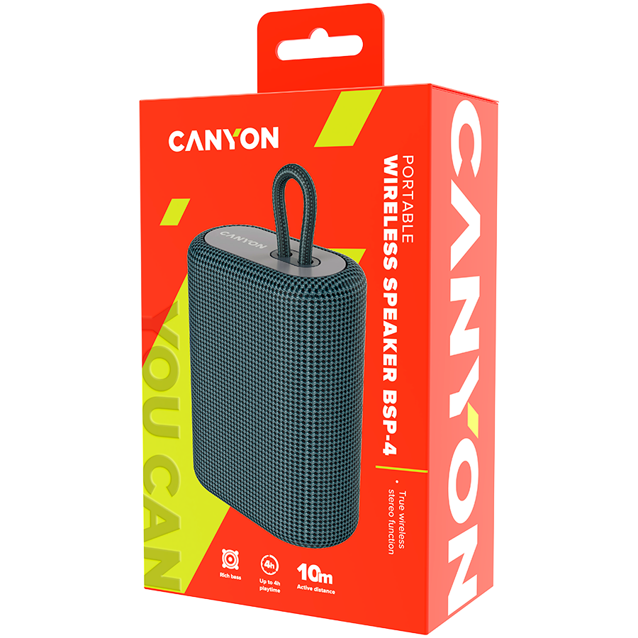 Canyon Portable Wireless Speaker BSP-4 - Dark Grey