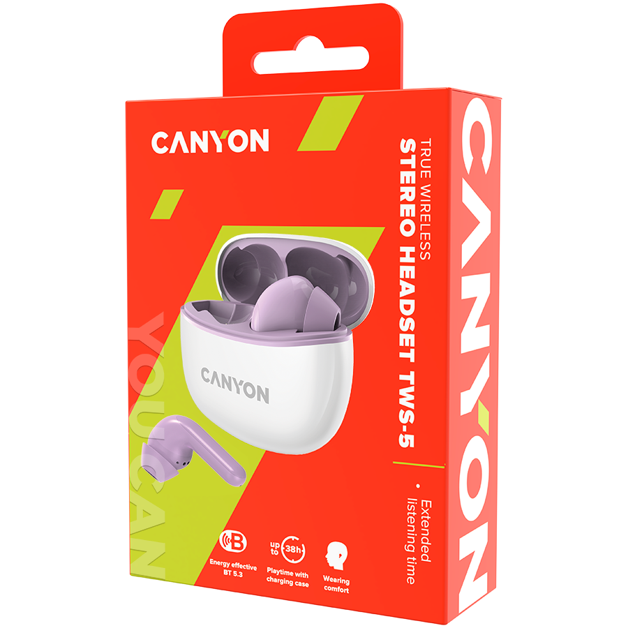 Canyon TWS-5 True Wireless Earbuds - Purple