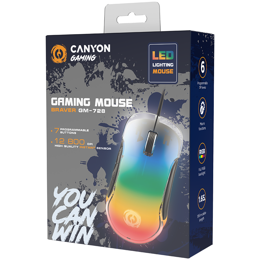 CANYON Braver GM-728 Gaming Mouse - Black