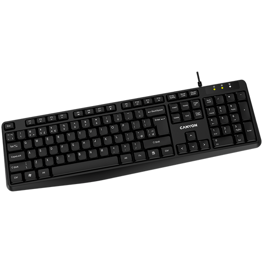Canyon KB-1 EN Wired Keyboard - Black