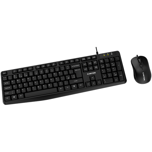 CANYON SET-1 EN Keyboard+Mouse Wired - Black
