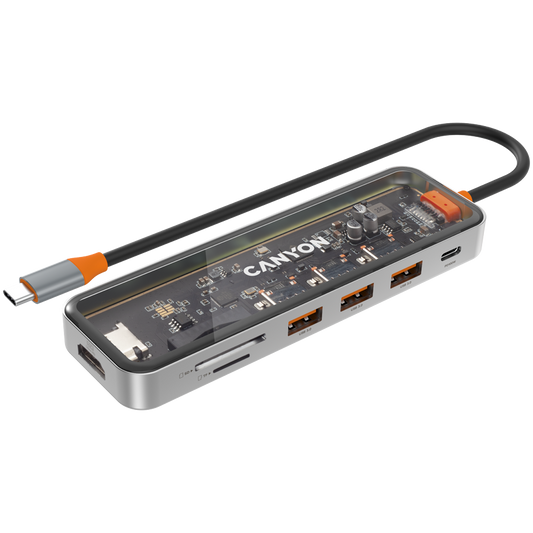 Canyon DS-13 7-in-1 USB-C Hub 4K - Space Grey