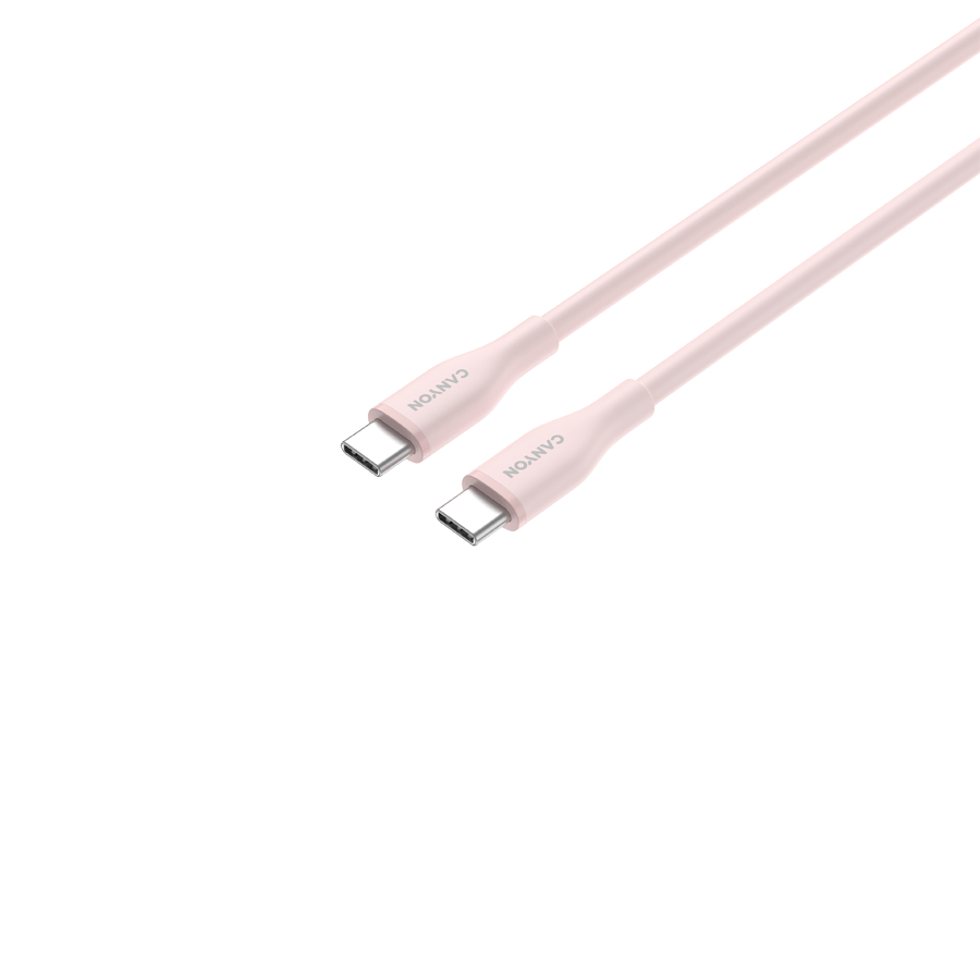 Canyon USB-C Cable CC60SC10 C-C 60W 1M - Pink Sand