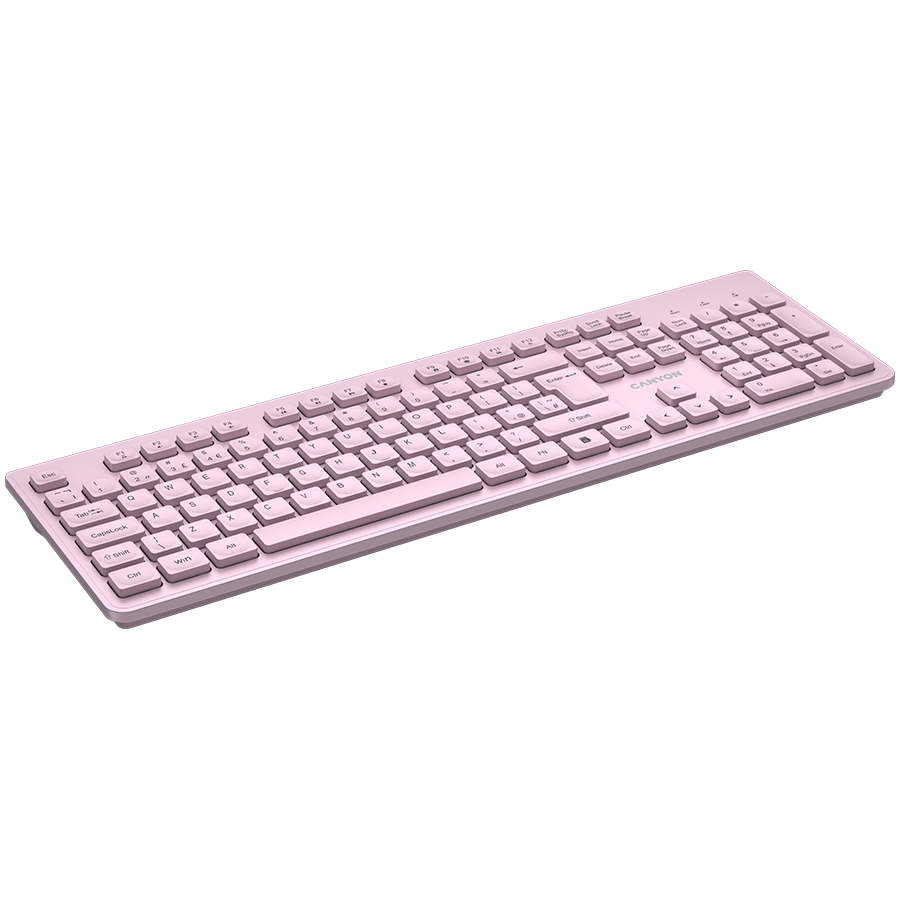 Canyon Silent Wireless Keyboard HKB-W01 - Pink