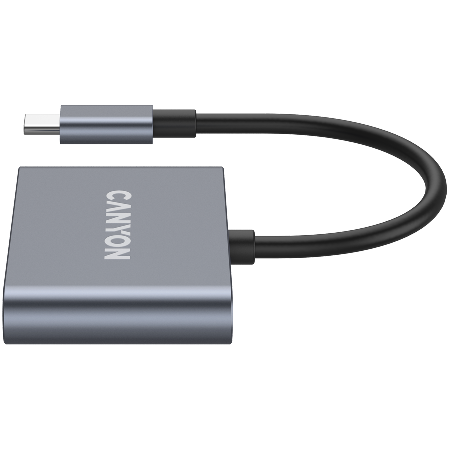 Canyon DS-3 3-in-1 USB-C Hub - Dark Grey