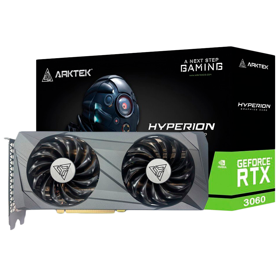 Arktek GeForce RTX 3060 12GB GDDR6 192-bit Twin Fans Graphics Card