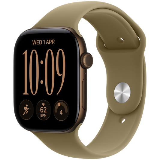 Apple Watch Series 12 GPS 42mm - Dark Bronze Aluminium with Olive Sport Band S/M