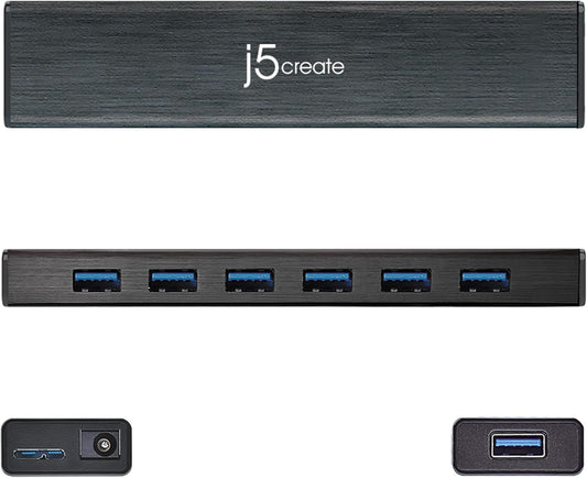 J5create 7-Port Powered USB 3.0 Data Hub - JUH377