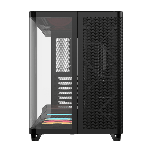 Corsair AIR 5400 LX-R RGB iCUE LINK Triple Chamber Mid-Tower PC Case – Black