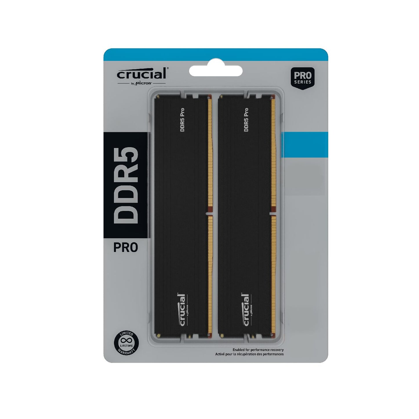 Crucial Pro DDR5 Black Desktop Memory – 128GB (2X64GB), 5600MHz