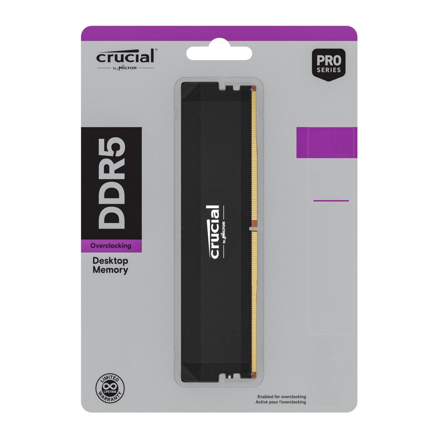 Crucial Pro DDR5 Black Desktop Memory – 64GB, 5600MHz