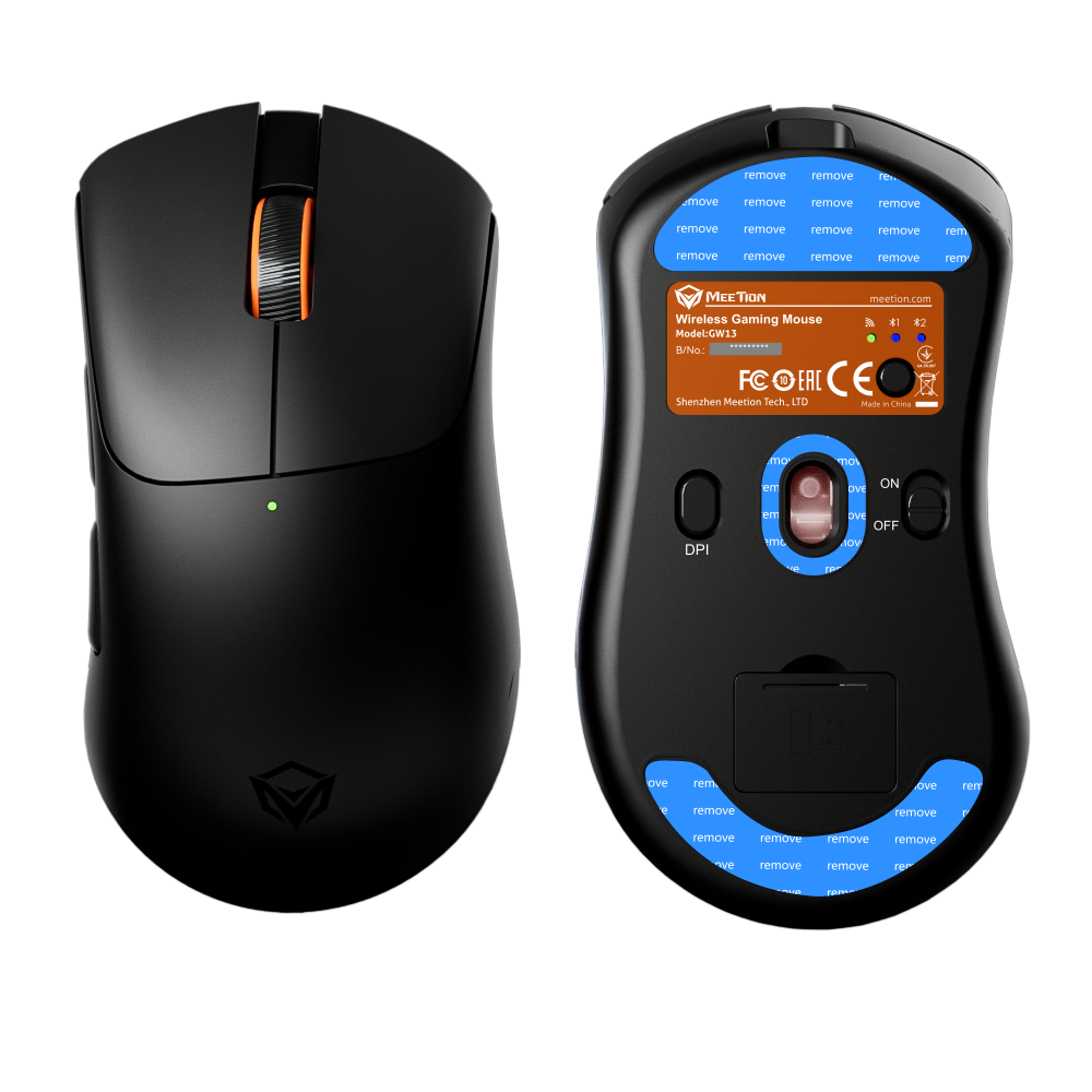 Meetion Lightweight Wireless Gaming Mouse - Bluetooth, 65g, 12800 DPI