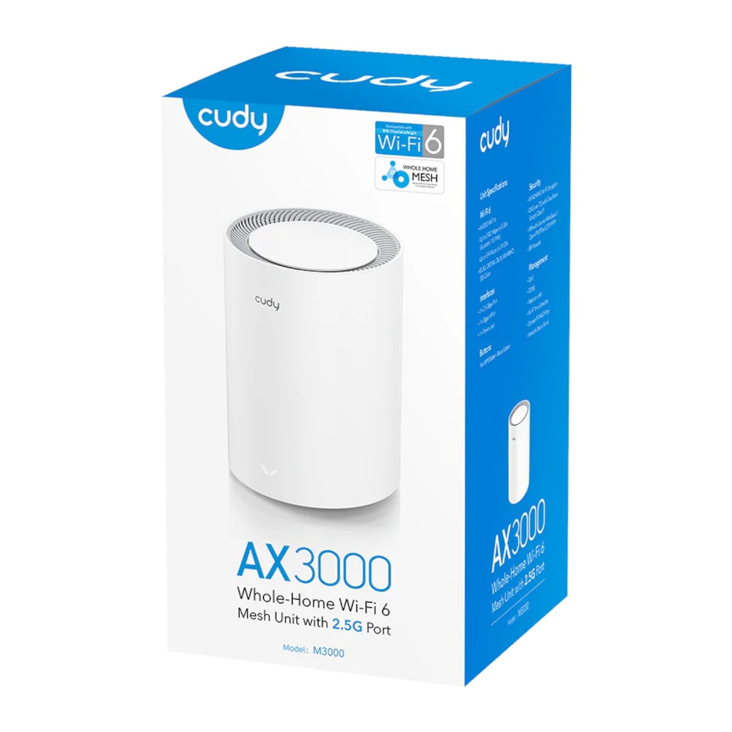 Cudy Dual Band WiFi 6 3000Mbps Multi-Gigabit Mesh Router | M3000 (1-Pack)