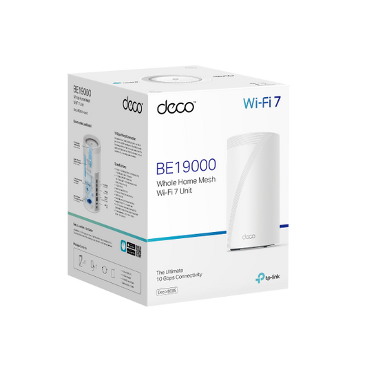 TP-Link BE19000 Tri-Band Whole Home Mesh WiFi 7 System - Deco BE85