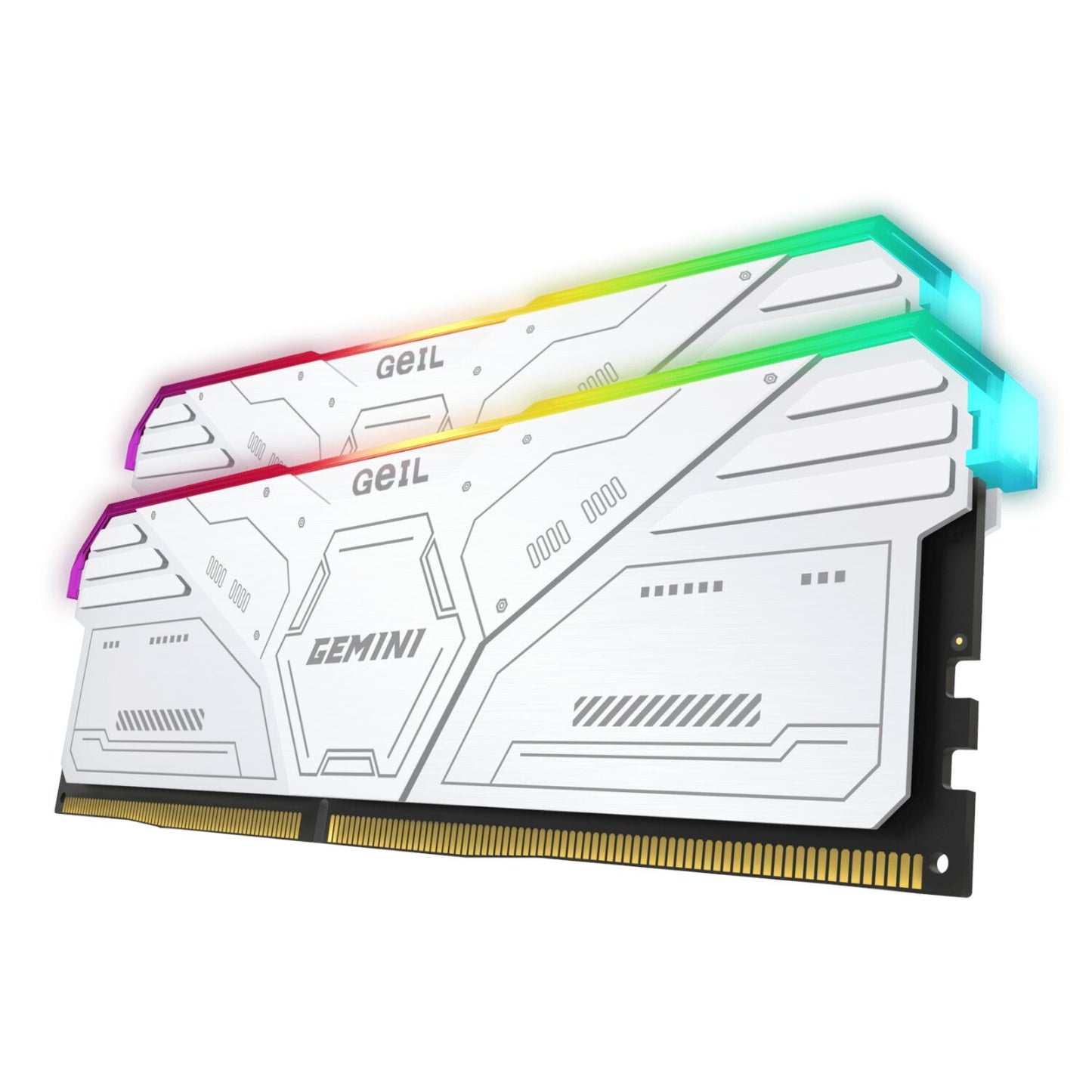 Geil Gemini RGB DDR5 White Desktop Memory – 32GB (2X16GB), 6000MHz