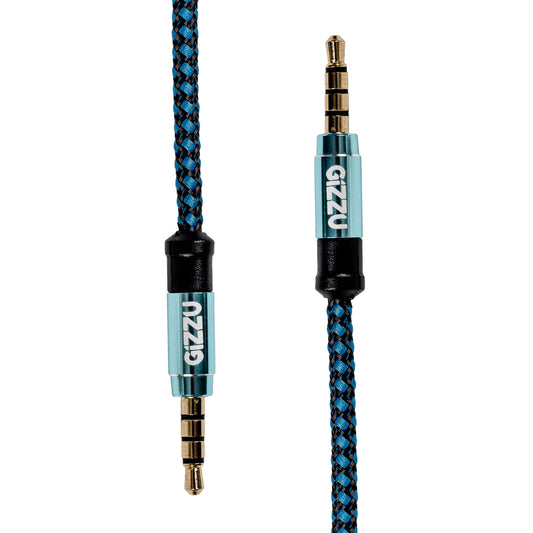 Gizzu 3.5mm AUX Cable 1.5m – Black/Blue