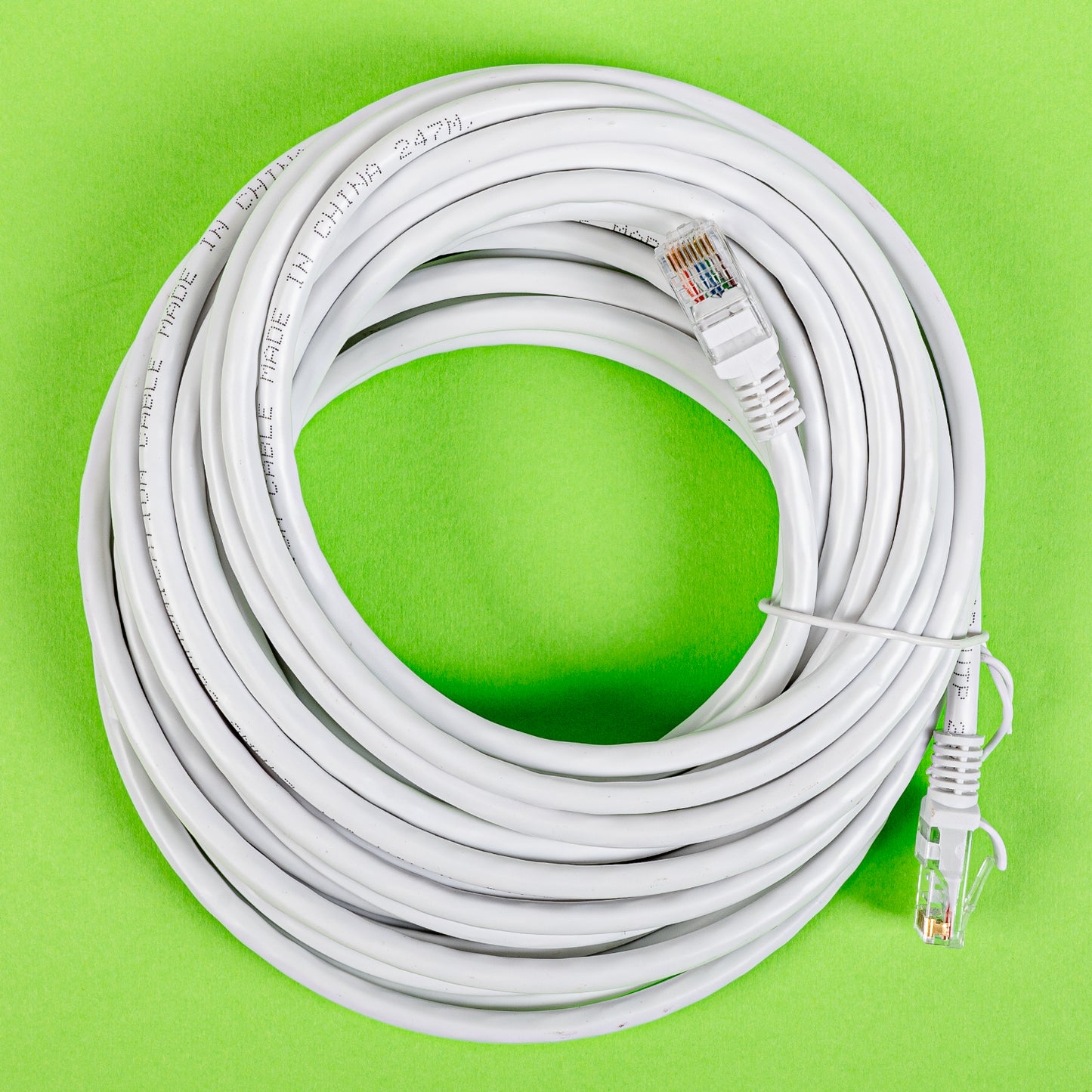 White Gizzu Cat6 UTP Fly Lead Ethernet Network Cable - 10m