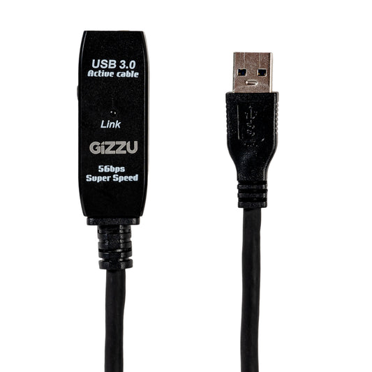 Gizzu USB 3.0 Active Extension Cable 5m – Black