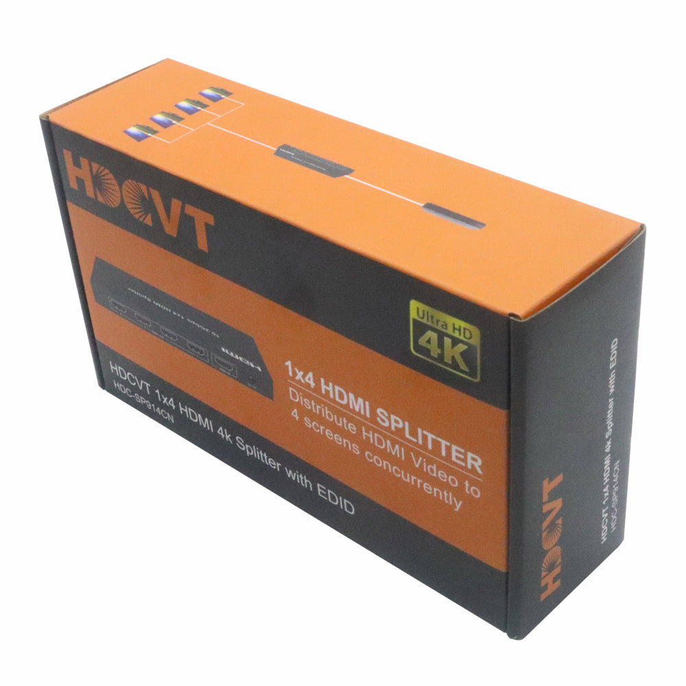HDCVT 1×4 HDMI 1.4 Splitter 4K with EDID Management