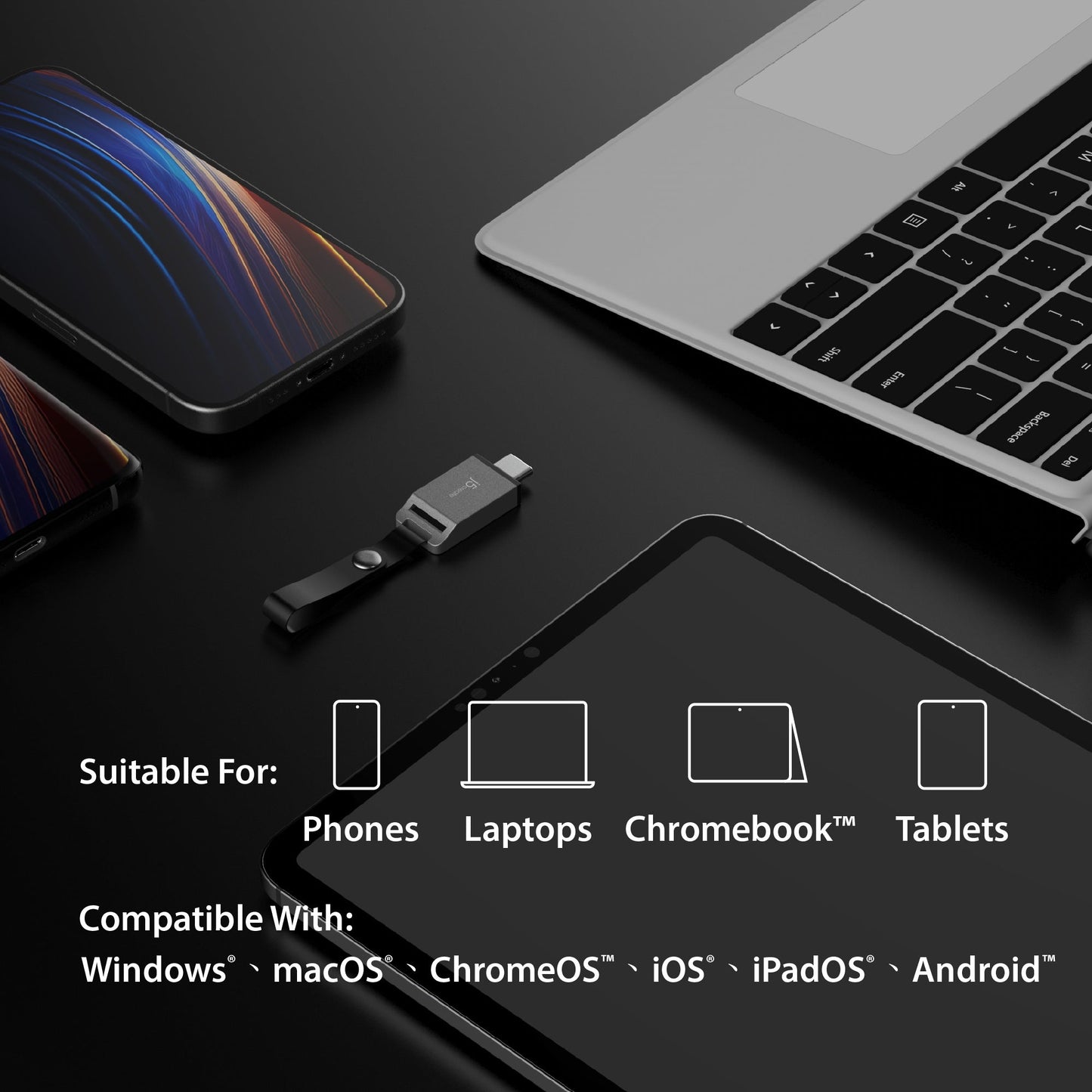 J5create USB-C microSD Micro Adapter for Smartphones - JCHSD31W