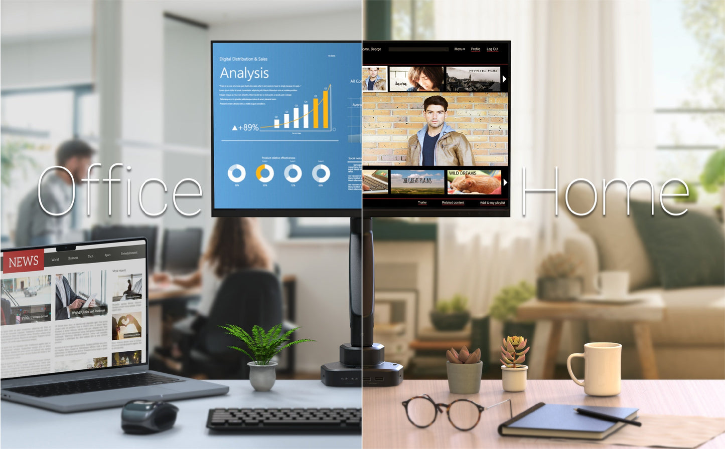 J5create Ergonomic Monitor Mount with Dock - JTSA301
