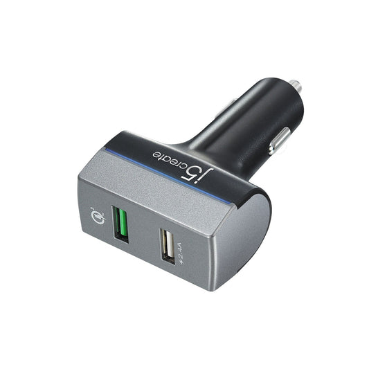 J5create 2-Port USB QC 3.0 Car Charger - JUPV20