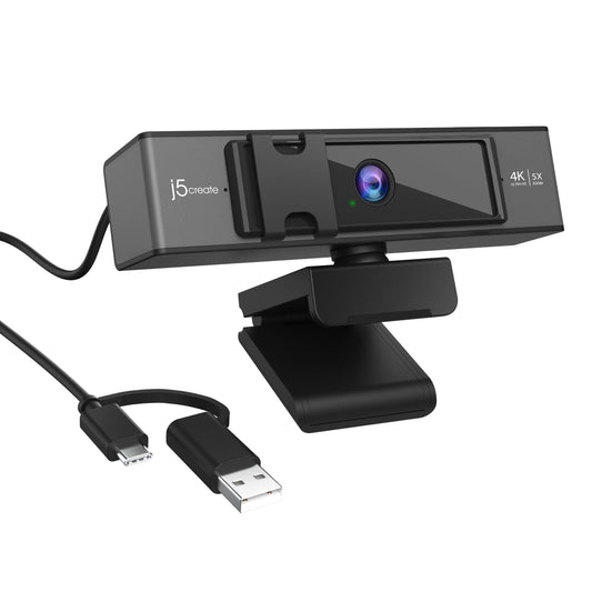 J5create USB 4K ULTRA HD Webcam with 5x Digital Zoom Remote Control - JVCU435