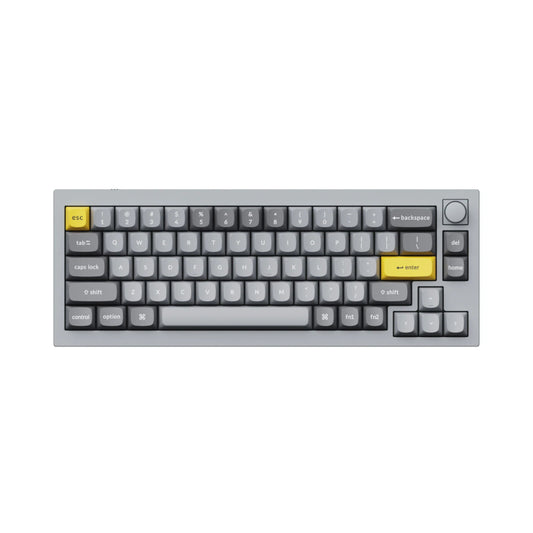 Keychron Q2 65% Red G Pro Switches Aluminium RGB Wired Keyboard – Grey