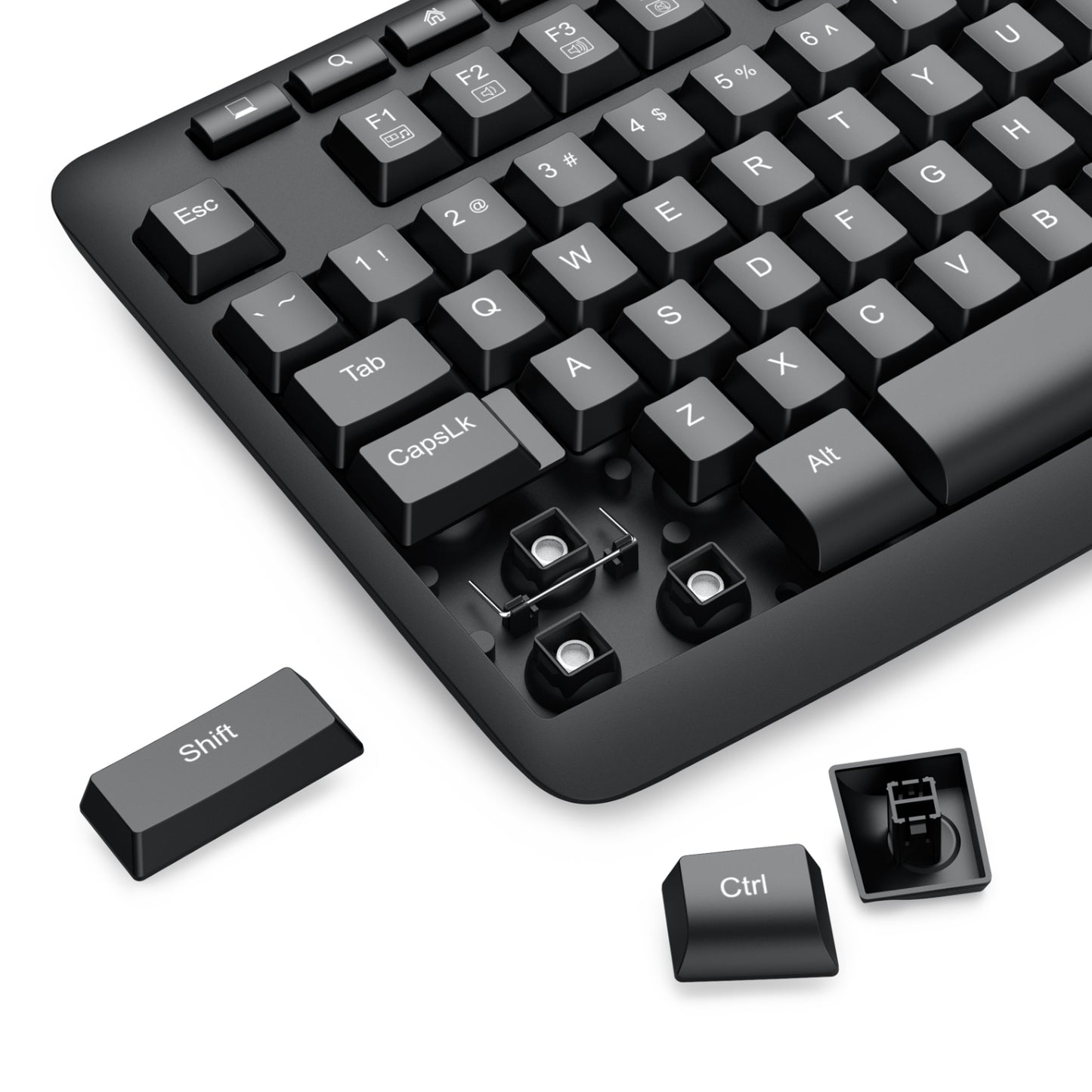 Redragon BK-7367 Full-size Ergonomic Wireless Membrane Office Keyboard – Black