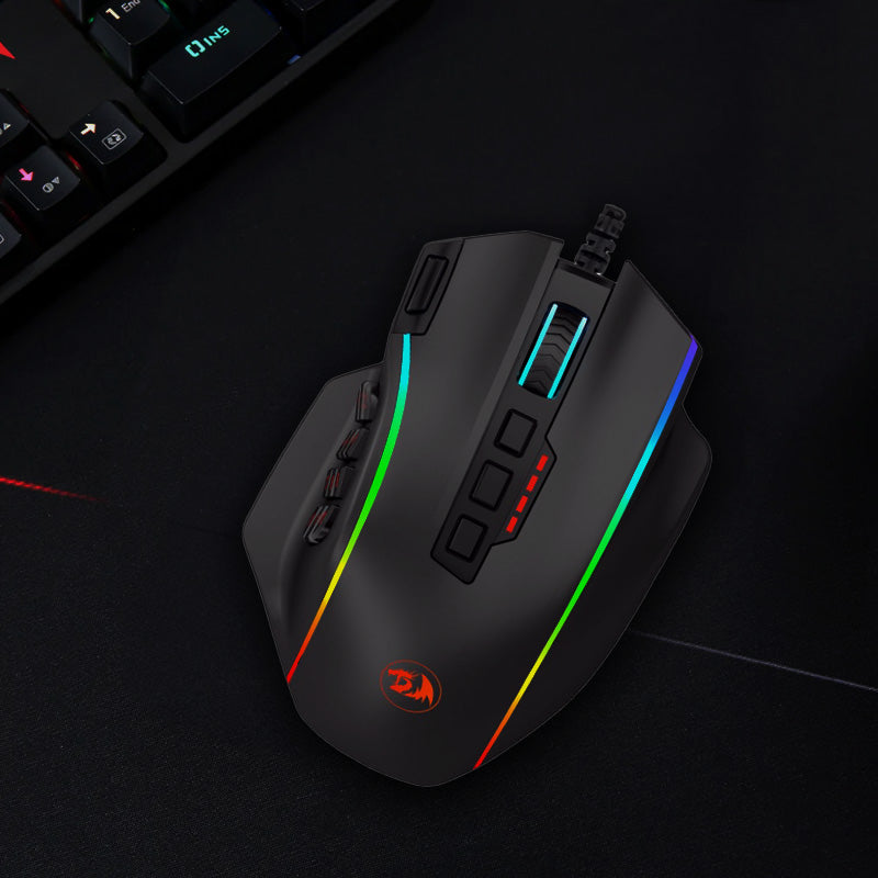 Redragon M901 PERDICTION 12400DPI MMO Wired Gaming Mouse