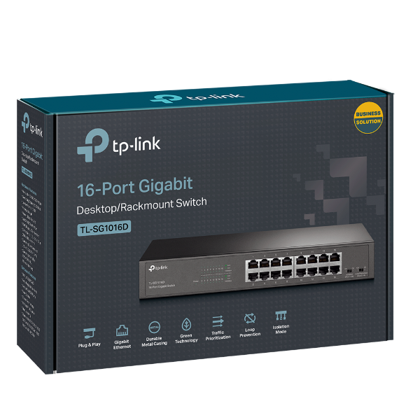 TP-Link 16-Port Gigabit Easy Smart Switch - TL-SG1016DE