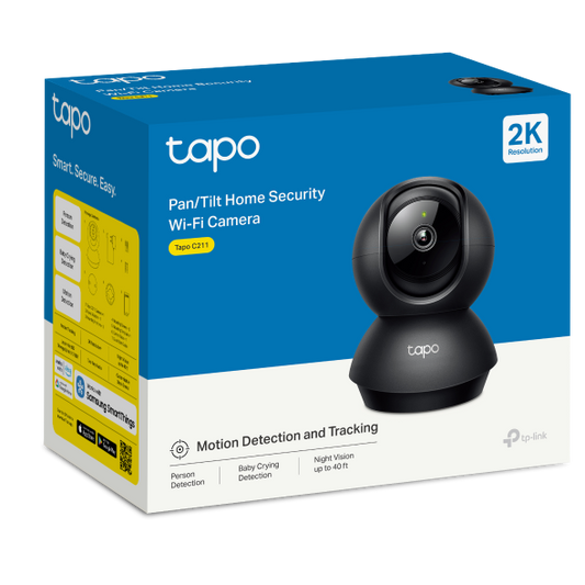 Tapo Pan/Tilt Home Security Wi-Fi Camera - Tapo C211