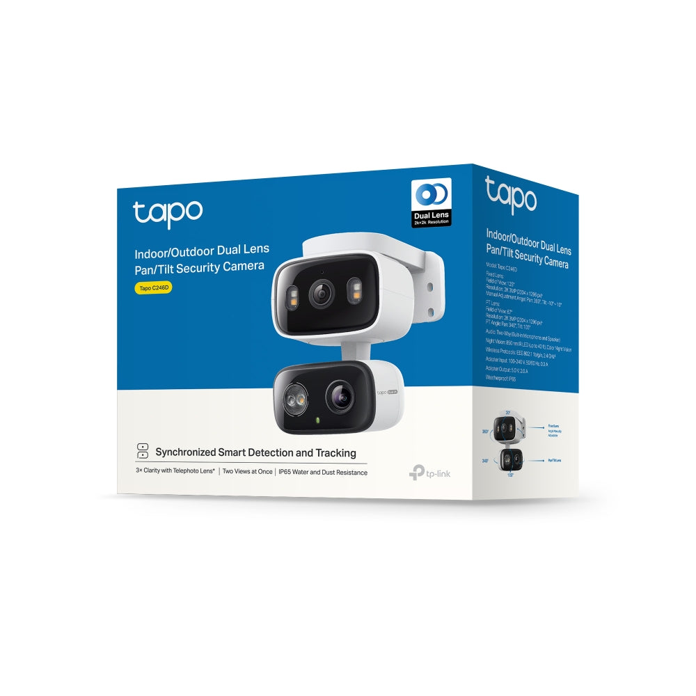 Tapo Indoor/Outdoor Dual Lens Security Camera - C246D