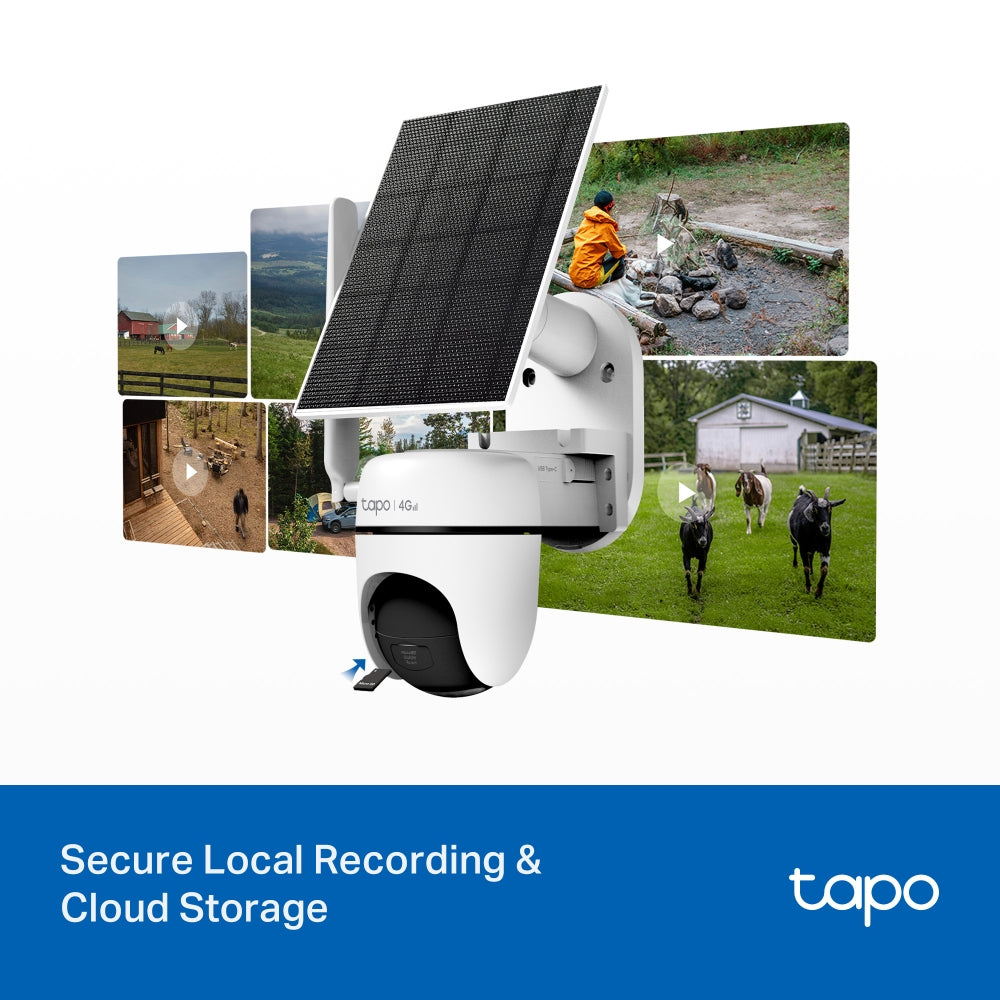 Tapo Solar-Powered Pan/Tilt 4G LTE Security Camera Kit - C615G KIT