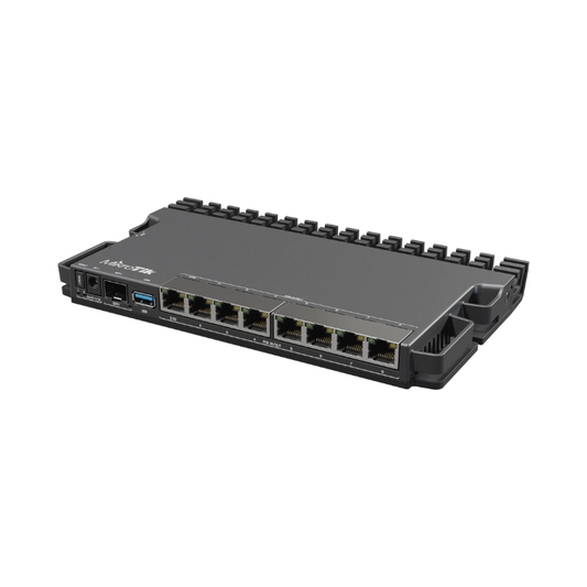 MikroTik RB5009UPr+S+IN - All Ports PoE-in & PoE-out - 7 Gigabit, 1 x 2.5Gbps SFP+ Quad Core Router