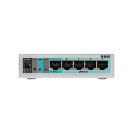 MikroTik RB260GS - 5 Port Gigabit, 1 x SFP Smart Switch