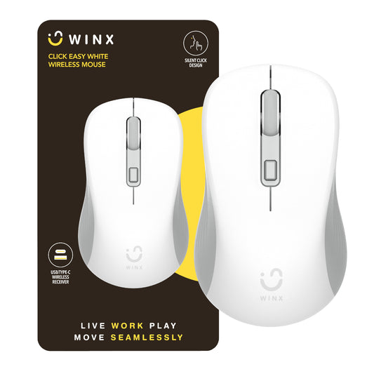WINX CLICK Easy 1600DPI 2.4GHz Wireless Mouse – White