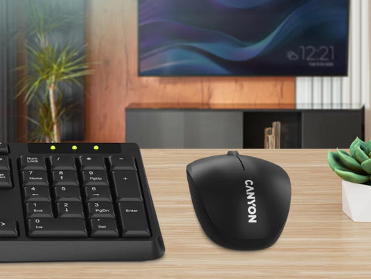 Canyon SET-W01 Keyboard+Mouse Wireless - Black