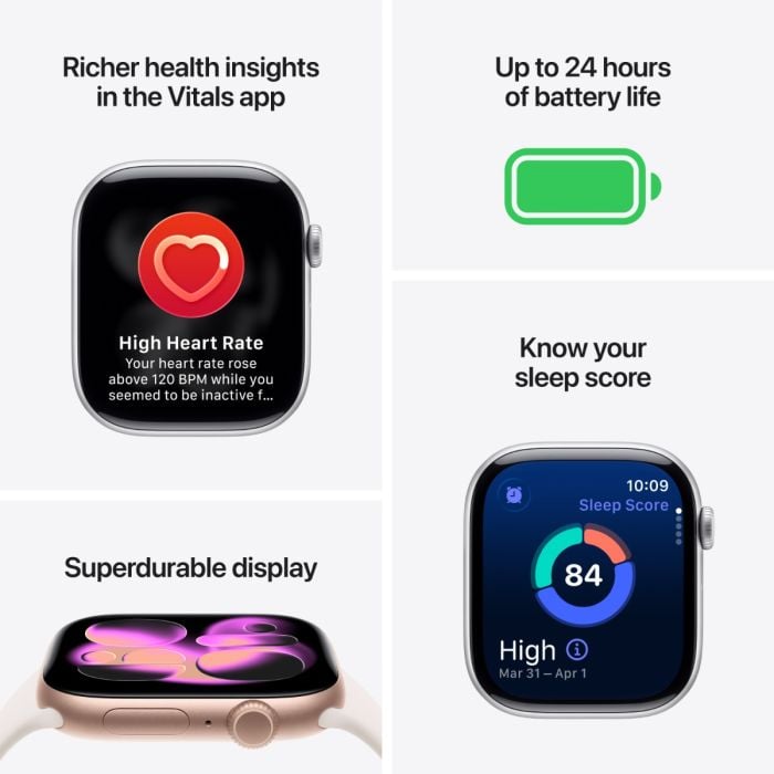 Apple Watch Series 11 GPS 42mm - Space Grey Aluminium with Black Sport Band M/L