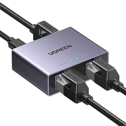 UGREEN 1-to-2 Gigabit Ethernet Splitter, 1000Mbps LAN Network Adapter
