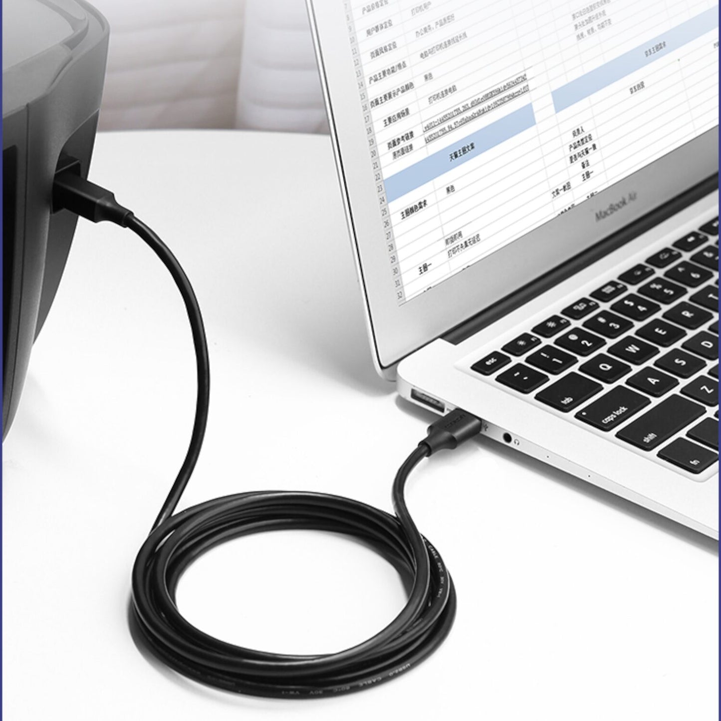 UGREEN US135 USB 2.0 to USB-B Printer Cable, 480Mbps – 1.5m