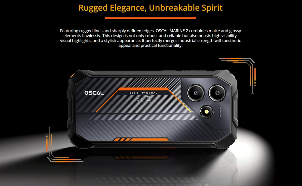 OSCAL Rugged Smartphone Marine 2 LTE 4GB/64GB - Orange