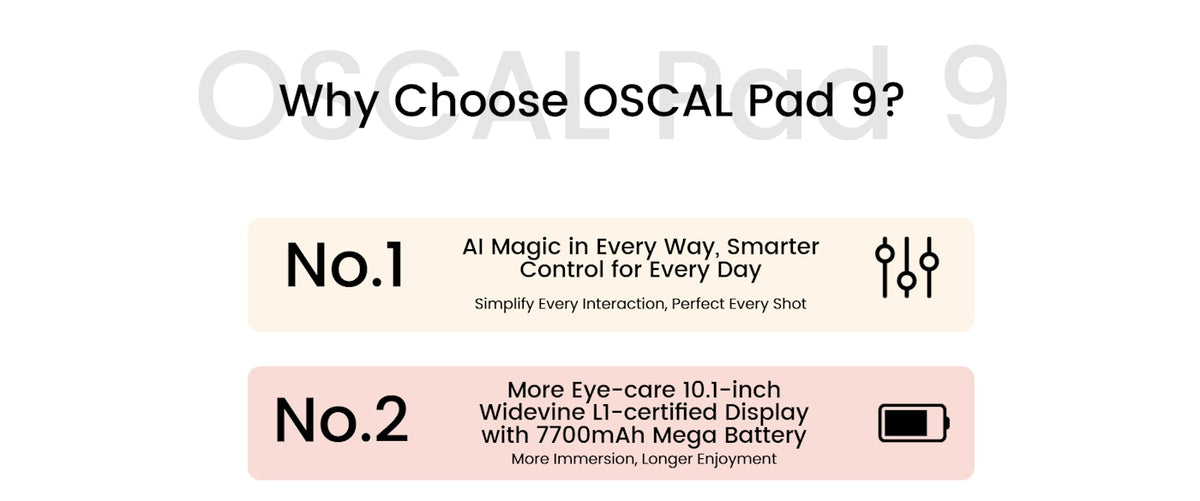 OSCAL Pad 9 LTE 4GB/128GB - Titanium Grey