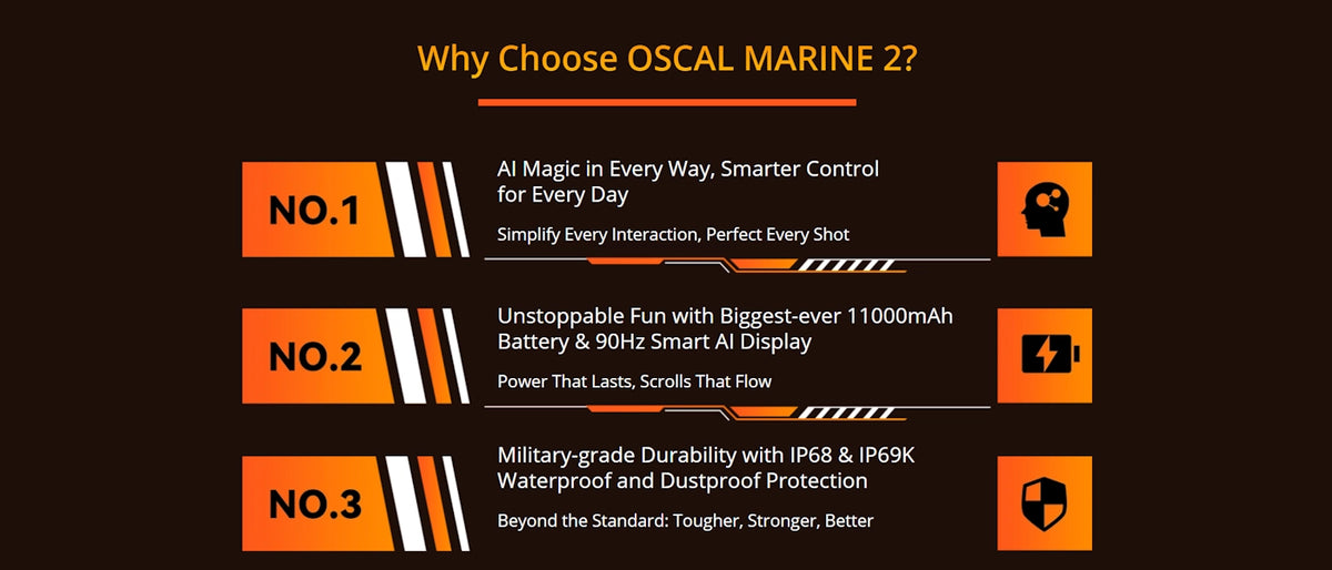 OSCAL Rugged Smartphone Marine 2 LTE 4GB/64GB - Black