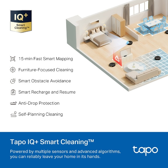 Tapo Hyper Suction Robot Vacuum & Mop + Smart Auto-Empty Dock - Tapo RV30 Max Plus