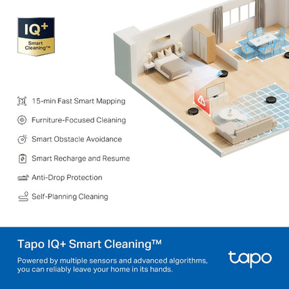 Tapo Hyper Suction Robot Vacuum & Mop + Smart Auto-Empty Dock - Tapo RV30 Max Plus