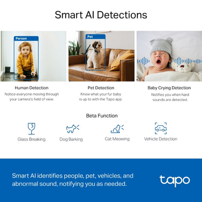 Tapo Pan/Tilt AI Home Security Wi-Fi Camera - Tapo C220
